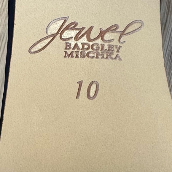 Jewel Badgley Mischka Blue Satin Heels with Rhinestone Embellishments size 10 - Picture 9 of 9